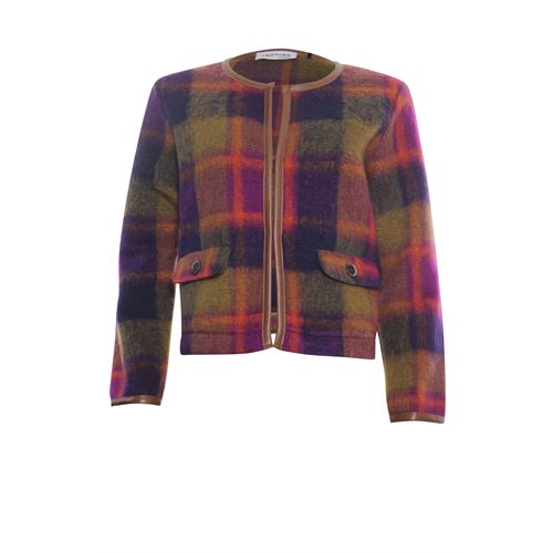 Anotherwoman ladieswear coats & jackets - jacket o-neck check l/s. available in size 38,40,42,44,46 (multicolor)