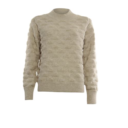 Poools dameskleding truien & vesten - sweater fancy stitch. beschikbaar in maat 42,44 (ecru)
