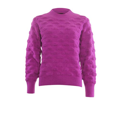 Poools dameskleding truien & vesten - sweater fancy stitch. beschikbaar in maat 36,38,40,42,44,46 (paars)