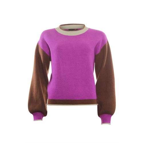 Poools dameskleding truien & vesten - trui colourblocking. beschikbaar in maat  (paars)