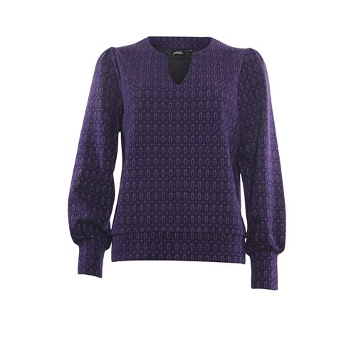 Poools dameskleding truien & vesten - sweater jacquard. beschikbaar in maat 38,40,42 (paars)