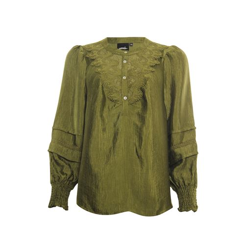 Poools dameskleding blouses & tunieken - blouse lace. beschikbaar in maat 36,38,40,42,44,46 (olijf)
