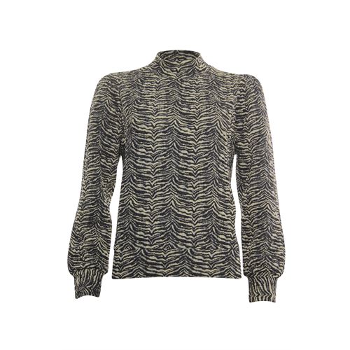 Poools dameskleding truien & vesten - sweater jacquard. mix  (zwart)