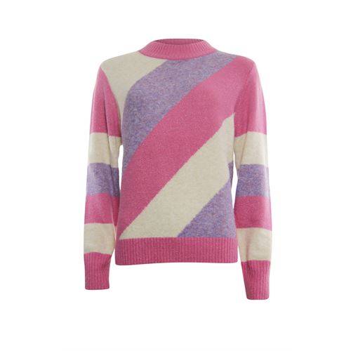 Poools dameskleding truien & vesten - pullover stripe. mix 36,38,40,42,44,46 (roze)