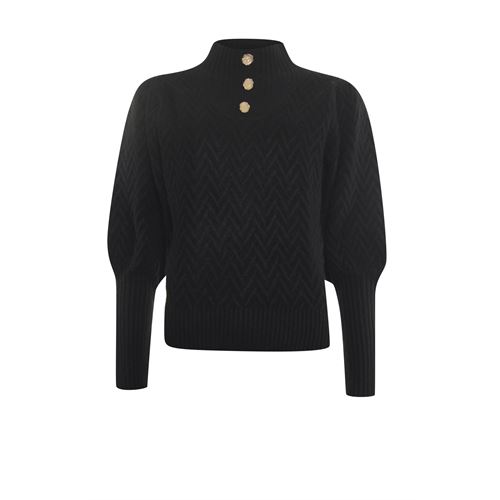 Poools dameskleding truien & vesten - pullover zigzag. mix 38,40,42 (zwart)