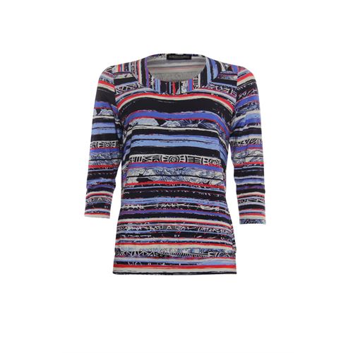 Roberto Sarto dameskleding t-shirts & tops - blouson ronde hals. beschikbaar in maat 38,40,42,44,46,48 (multicolor)