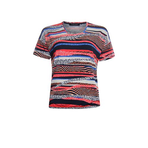 Roberto Sarto dameskleding t-shirts & tops - blouson v-hals. mix  (multicolor)