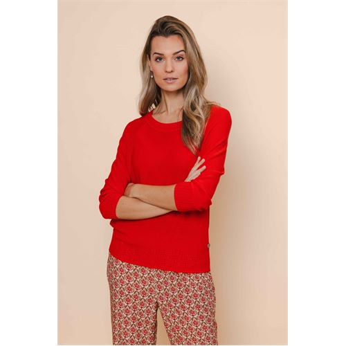 Anotherwoman dameskleding truien & vesten - trui ronde hals. beschikbaar in maat 36,38,46 (rood)