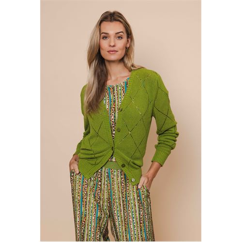 Anotherwoman dameskleding truien & vesten - vest v-hals. beschikbaar in maat  (groen)