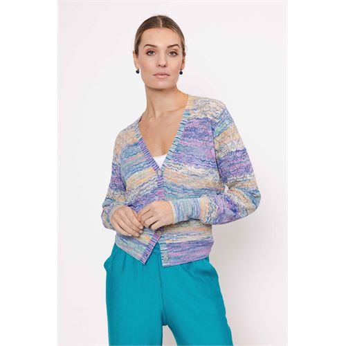 Anotherwoman dameskleding truien & vesten - vest v-neck. beschikbaar in maat 36,38,40,42,46 (multicolor)