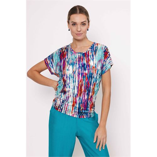 Anotherwoman dameskleding t-shirts & tops - t-shirt ronde hals. mix  (multicolor)