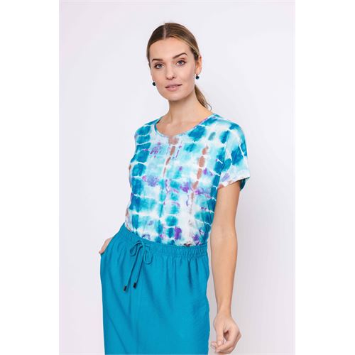 Anotherwoman dameskleding t-shirts & tops - t-shirt ronde hals. beschikbaar in maat  (multicolor)