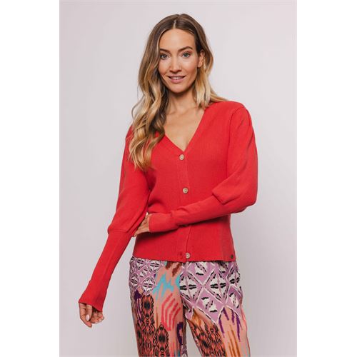 Poools ladieswear pullovers & vests - cardigan rib. available in size  (red)