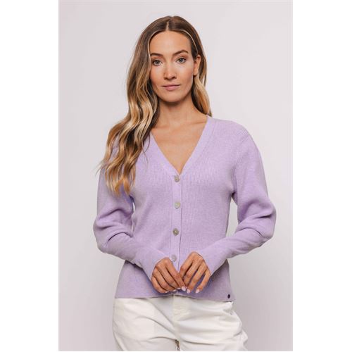Poools ladieswear pullovers & vests - cardigan rib. available in size 36,38,40,42,44,46 (purple)