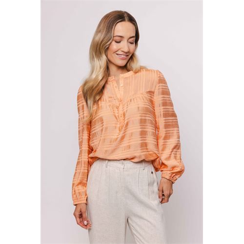 Poools dameskleding blouses & tunieken - flowy blouse. beschikbaar in maat 36,38,40,42,44,46 (oranje)