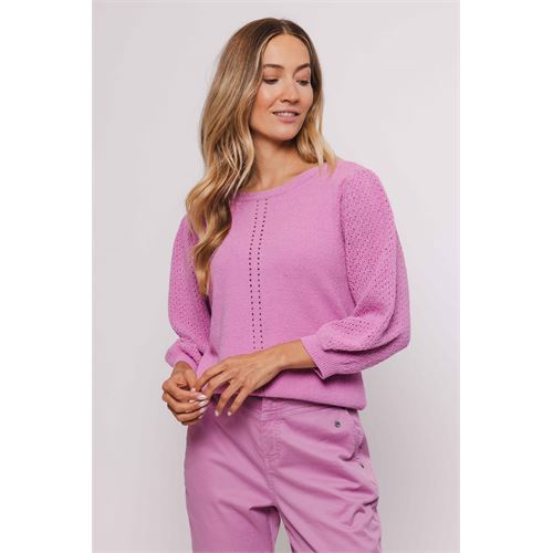 Poools dameskleding truien & vesten - vest boucle. beschikbaar in maat 38,42,44,46 (roze)
