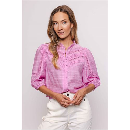 Poools dameskleding blouses & tunieken - blouse tapes. beschikbaar in maat  (roze)