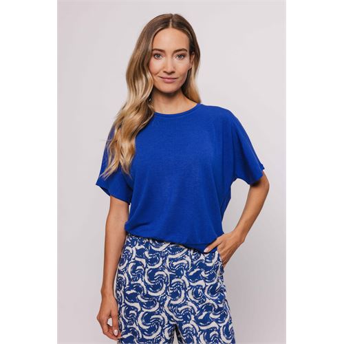 Poools dameskleding t-shirts & tops - t-shirt vleermuismouw. beschikbaar in maat  (blauw)