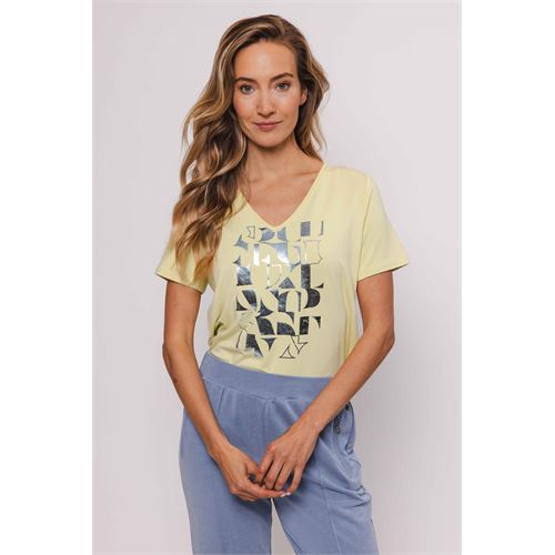 Poools dameskleding t-shirts & tops - t-shirt abc. beschikbaar in maat 38,40,42,44,46 (geel)