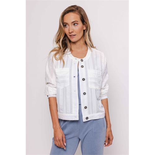 Poools dameskleding blouses & tunieken - blouse plain stripe. beschikbaar in maat 36 (ecru)