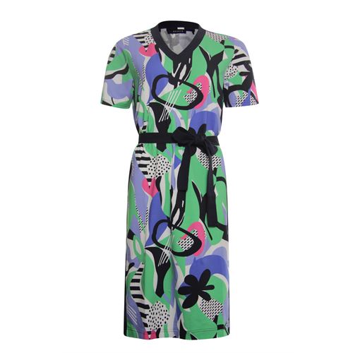 Roberto Sarto dameskleding jurken - jurk v-hals. beschikbaar in maat 38,40,42,44,46,48 (multicolor)