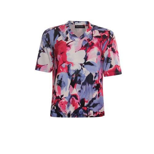 Roberto Sarto dameskleding t-shirts & tops - blouson v-hals k/m. beschikbaar in maat  (multicolor)