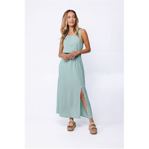 Poools dameskleding jurken - dress elastic waist. mix 38,40,42,44,46 (groen)