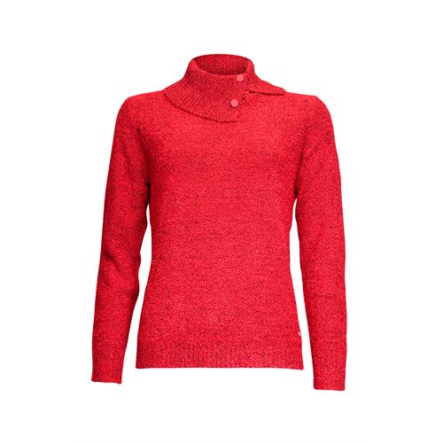 Roberto Sarto dameskleding truien & vesten - pullover met split kol. beschikbaar in maat 38,40,44,46 (rood)