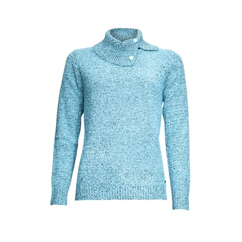 Roberto Sarto dameskleding truien & vesten - pullover met split kol. beschikbaar in maat 38,40,42,44,46 (blauw)