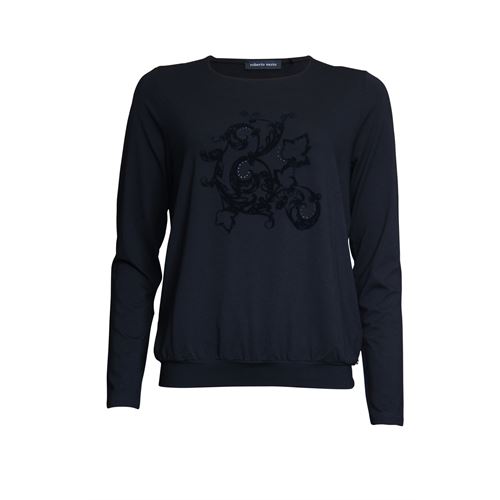 Roberto Sarto dameskleding t-shirts & tops - blouson ballethals. mix  (zwart)