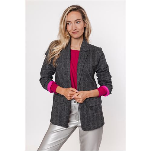 Poools dameskleding jassen & blazers - blazer visgraad. mix 36,38,40,42,44,46 (grijs)