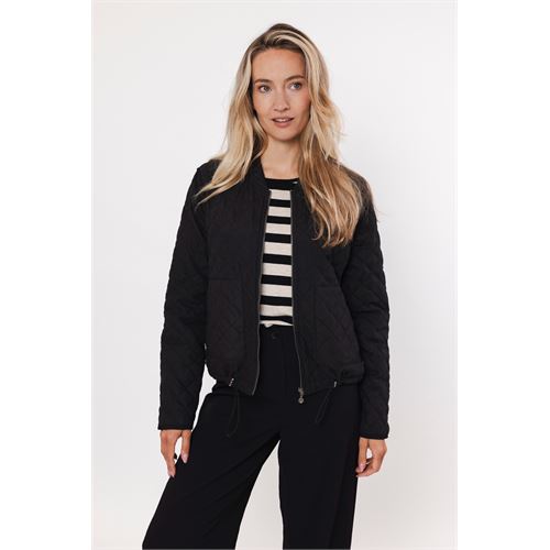 Poools dameskleding jassen & blazers - jacket gestept. mix  (zwart)