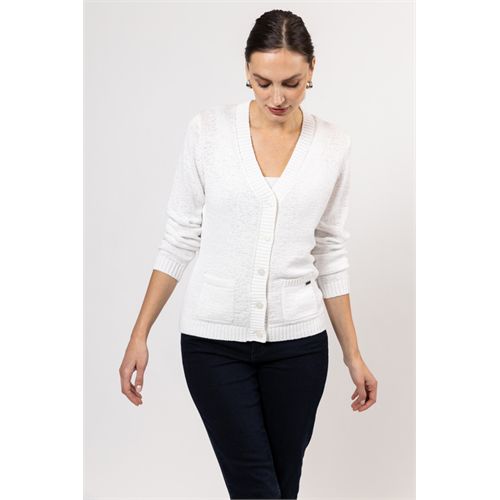 Roberto Sarto dameskleding truien & vesten - cardigan l/s. beschikbaar in maat 38,40,42,44,46,48 (wit)