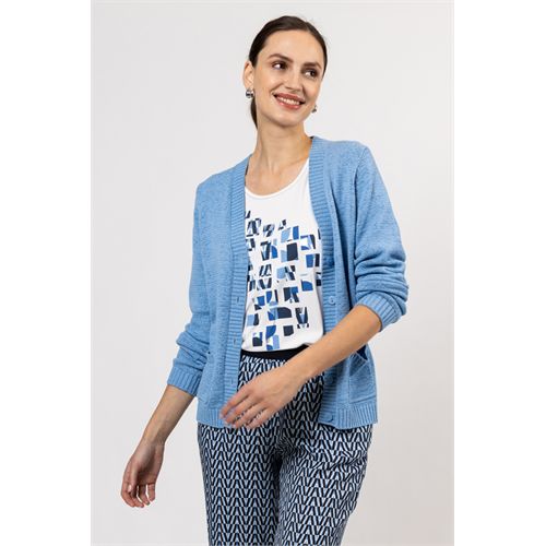 Roberto Sarto dameskleding truien & vesten - cardigan l/s. beschikbaar in maat 38,40,42,46,48 (blauw)