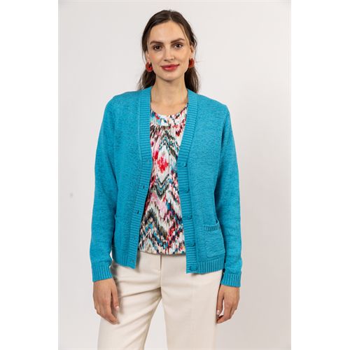 Roberto Sarto dameskleding truien & vesten - cardigan l/s. beschikbaar in maat 38,40,42,44,46,48 (blauw)