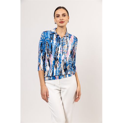 Roberto Sarto dameskleding t-shirts & tops - blouson polo 3/4 sl. mix 40,42,44,46,48 (multicolor)