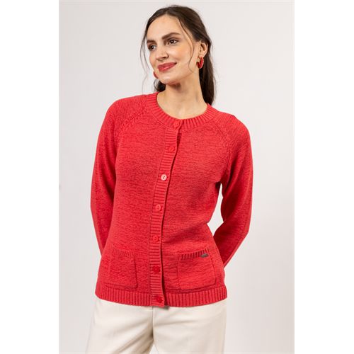 Roberto Sarto dameskleding truien & vesten - cardigan l/s. beschikbaar in maat 38,48 (rood)