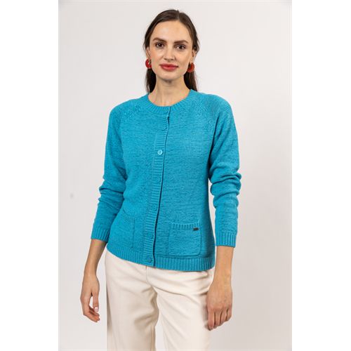 Roberto Sarto dameskleding truien & vesten - cardigan l/s. beschikbaar in maat 38,40,42,44,46,48 (blauw)