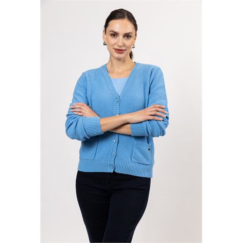 Roberto Sarto dameskleding truien & vesten - cardigan l/s. mix 38,40,42,44,48 (blauw)