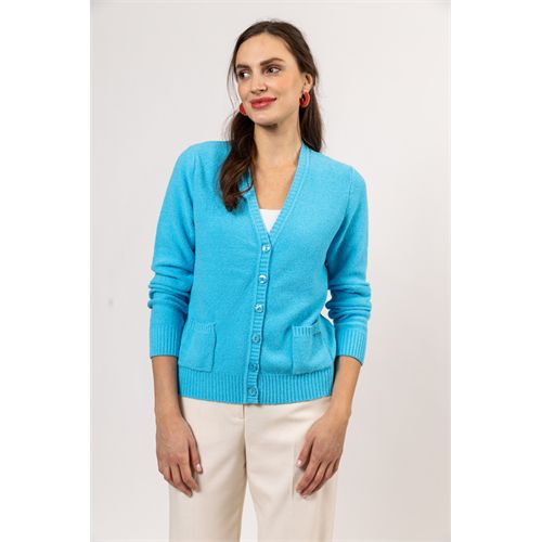 Roberto Sarto dameskleding truien & vesten - cardigan l/s. beschikbaar in maat 38,40,46,48 (blauw)