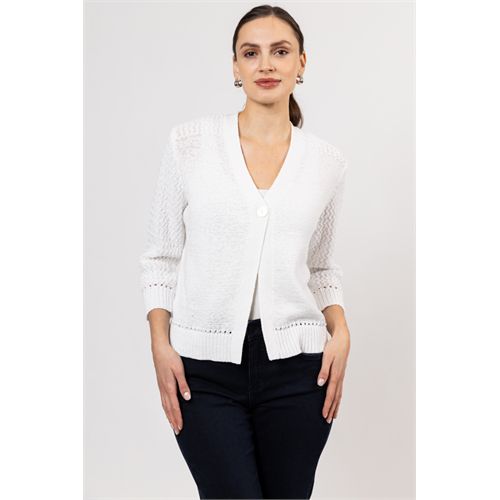 Roberto Sarto dameskleding truien & vesten - cardigan l/s. mix 38 (wit)