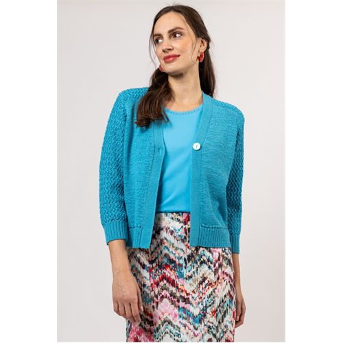 Roberto Sarto dameskleding truien & vesten - cardigan l/s. mix 38,40,42,46,48 (blauw)