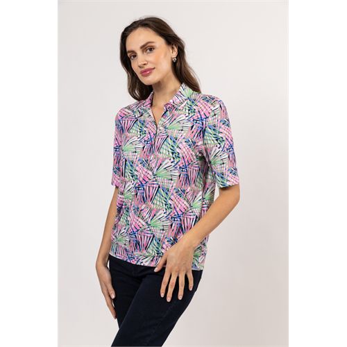 Roberto Sarto dameskleding t-shirts & tops - blouson underborder s/s. mix 38,40,42,44,46,48 (multicolor)