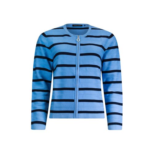 Roberto Sarto ladieswear pullovers & vests - zipcardigan o-neck l/s. available in size 38,40,42,44,46,48 (blue)