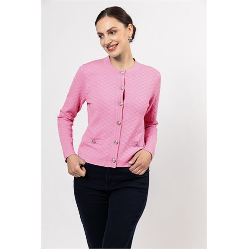 Roberto Sarto dameskleding truien & vesten - vest ronde hals l/m. mix  (roze)