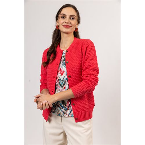 Roberto Sarto dameskleding truien & vesten - cardigan l/s. beschikbaar in maat 40,44,46 (rood)