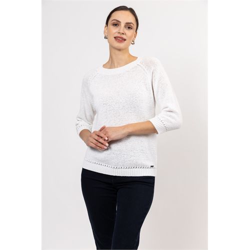 Roberto Sarto dameskleding truien & vesten - pullover 3/4 m. mix 38,40,42,44,46,48 (wit)