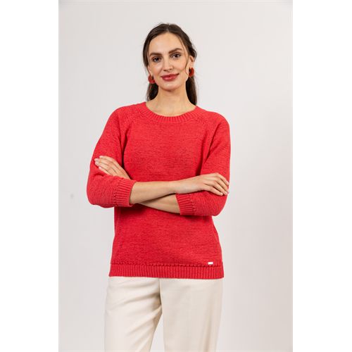 Roberto Sarto dameskleding truien & vesten - pullover 3/4 m. mix 38,40,42,44,46,48 (rood)