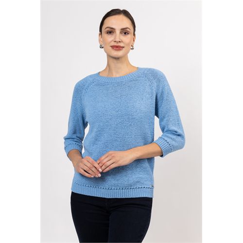 Roberto Sarto dameskleding truien & vesten - pullover 3/4 m. mix 38,40,42,44,46 (blauw)