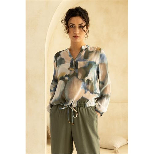 Anotherwoman dameskleding blouses & tunieken - blouse. mix  (multicolor)